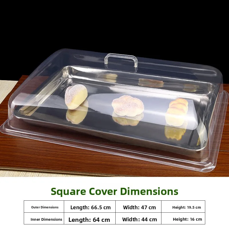 

Большой пластиковый прозрачный круглый пылезащитный чехол для подноса для чая, подставка для демонстрации овощей и соусов, малый размер