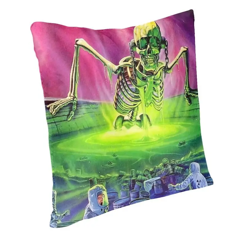 Megadeths Skull Cushion Cover Double Side 3D Print Heavy Metal Band Throw Pillow Case for Living Room Pillowcase Home Decorative
