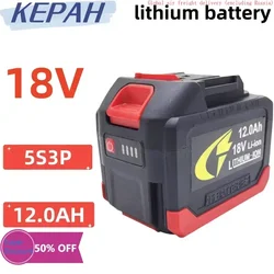 5S3P replacement Makita battery 18V 18650 lithium battery rechargeable 12000mAh, cordless power tool battery, including charger.