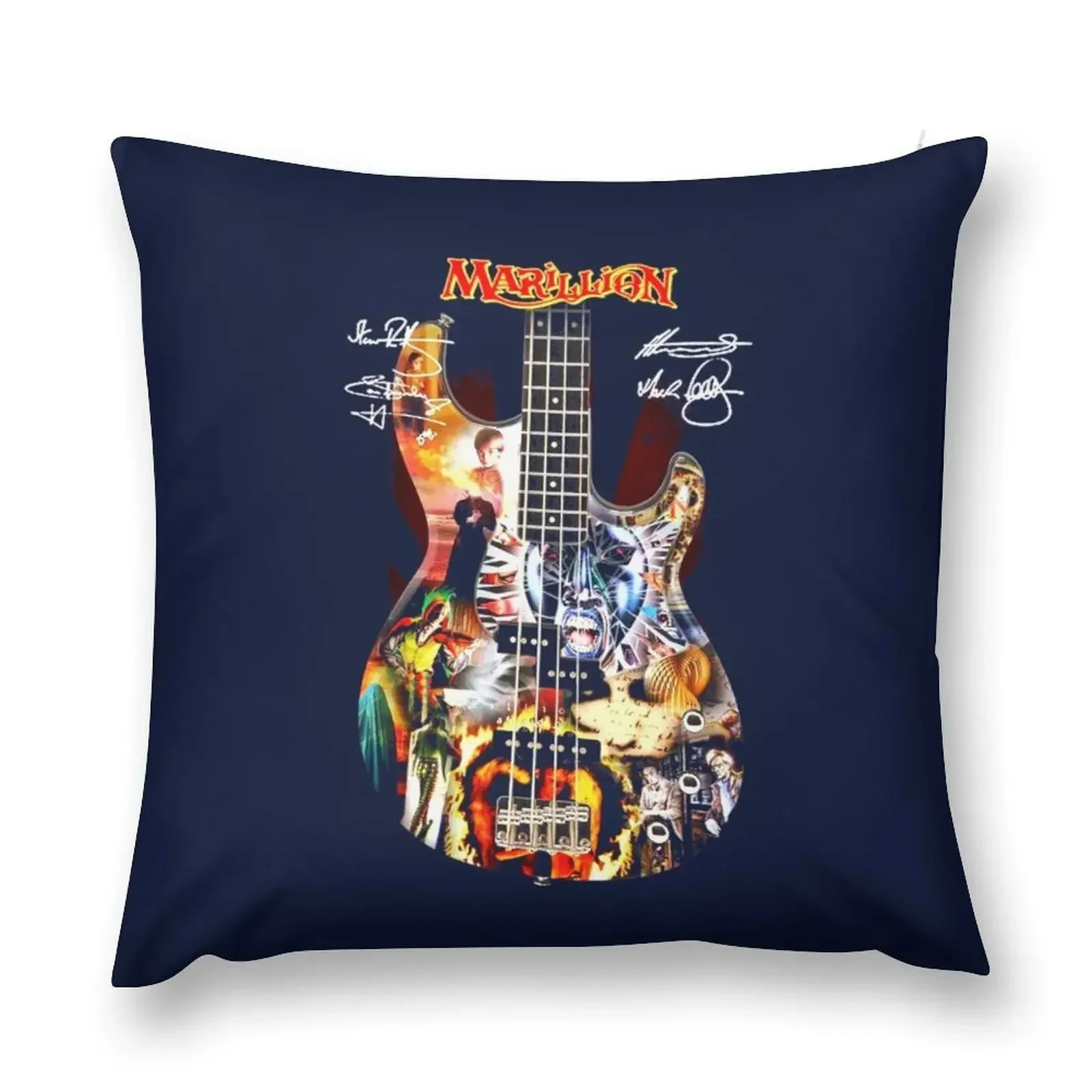 Marillion Guitar Signatures Throw Pillow Cushion Covers For Living Room Christmas Pillows pillow