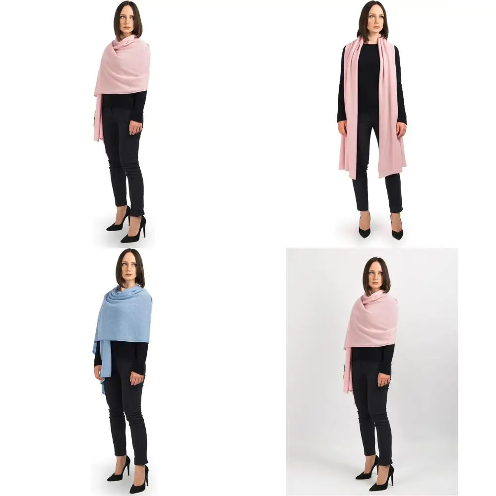Luxuriöser, weicher Wickelschal aus 100 % Kaschmir im italienischen Stil für Eleganz und Wärme