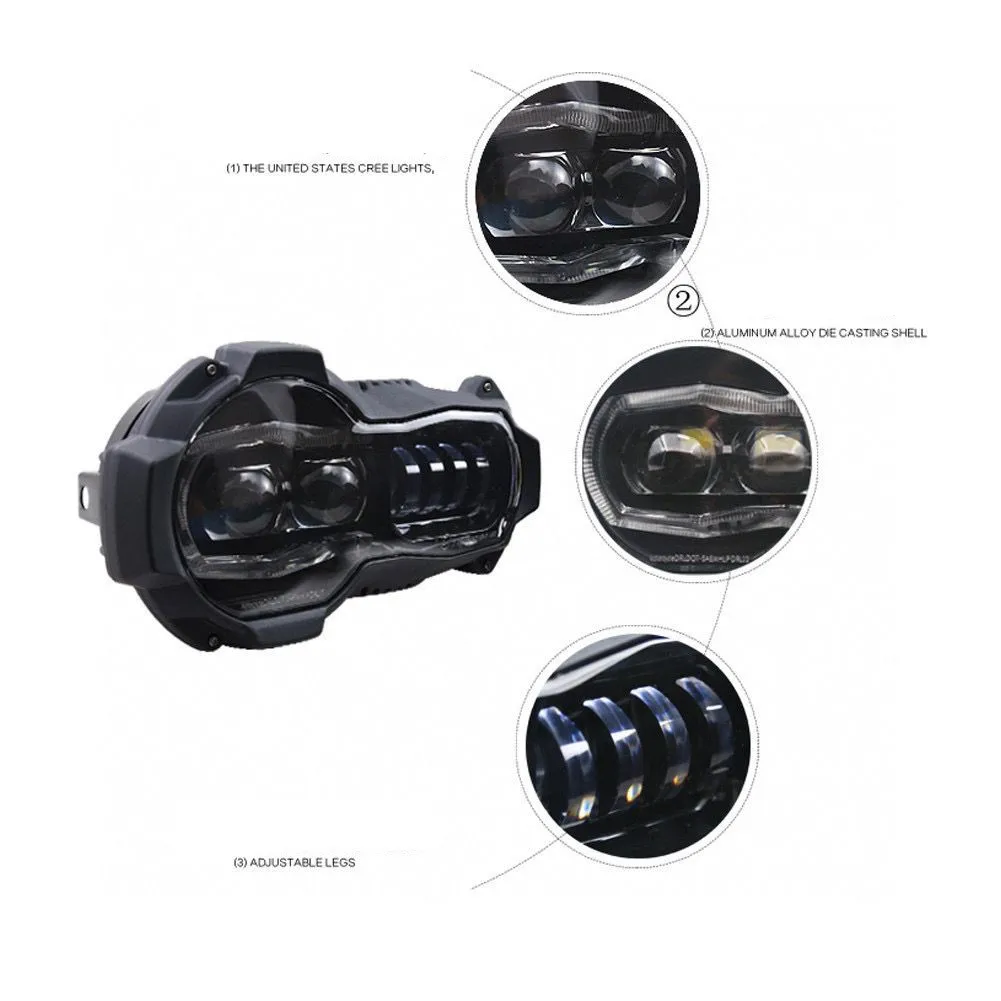 E Mark motorcycle headlight For BMW GS 1200 LED Headlights Assembly For BMW 2004-2013 LC R 1200GS ADV Adventure r1200 gs