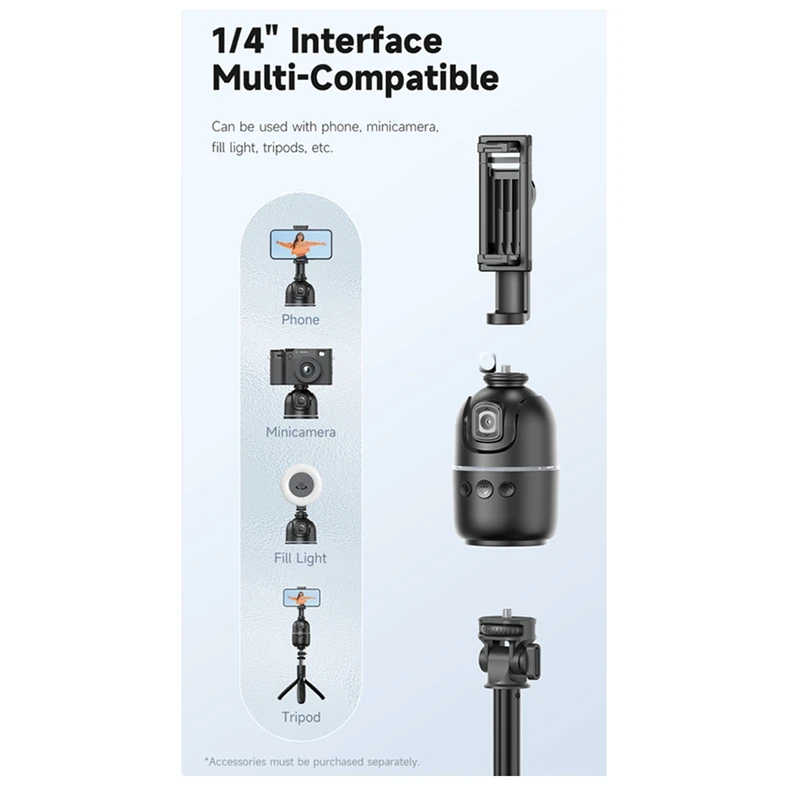 NEW P03 Pro 360 Rotation Gimbal Stabilizer AI Following Face Tracking Desktop Gimbal PTZ For Smartphone Live