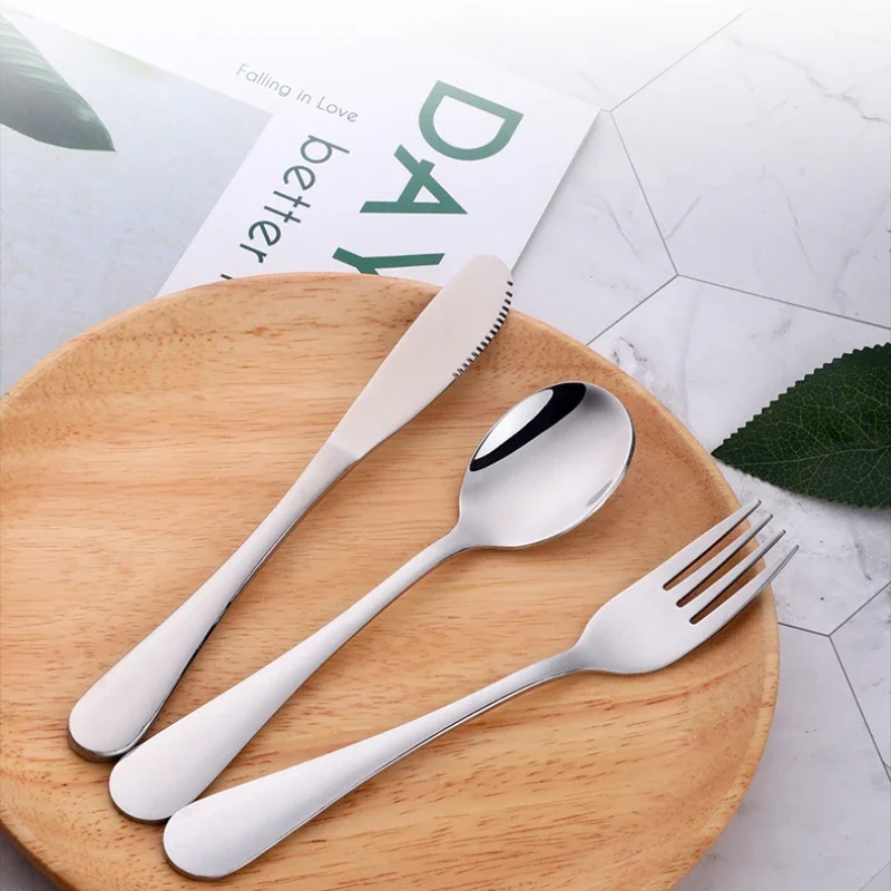 

Creative Kids Stainless Steel Knife Fork and Spoon Set Home Steak Knife Coffee Spoon, Stirring Spoon