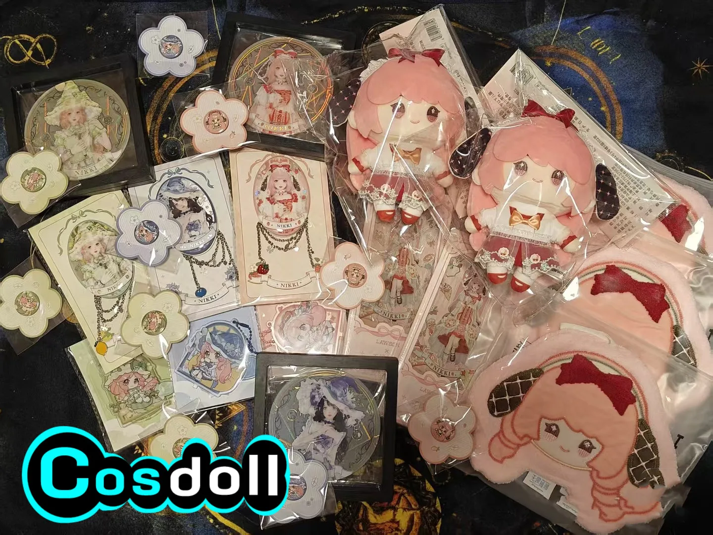 In Stock Official Infinity Nikki X LAWSON New Collab Doll Keychain Badge Umbrella Refrigerator Magnet Coaster Anime Game Toy Gi