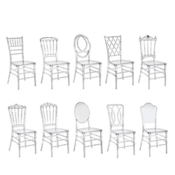 10pcs Wedding Chair Transparent Bamboo Acrylic Chair Banquet Crystal Seat Family Hotel Dining Room chair Decoration