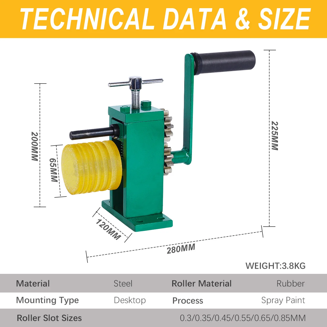 ماكينة ثني الأساور والخاتم من توكتو، أدوات صنع المجوهرات، مطحنة يدوية، أداة تشكيل كرنك اليد، ذهبي وفضي #3