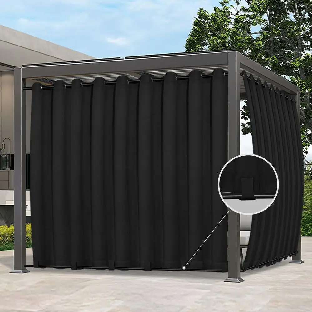 

Outdoor Curtains Waterproof Windproof Weatherproof Curtain for Patio, Cabana, Porch, Pergola and Gazebo, Grommet Top and Tab Bo