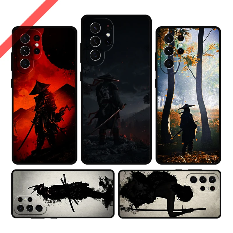 Japan Samurai Ninja Ronin Phone Case For Samsung Galaxy S20 FE S21 S10 S23 Plus S24 S22 Ultra Coque Note20 Note10 S9 S8 Cover