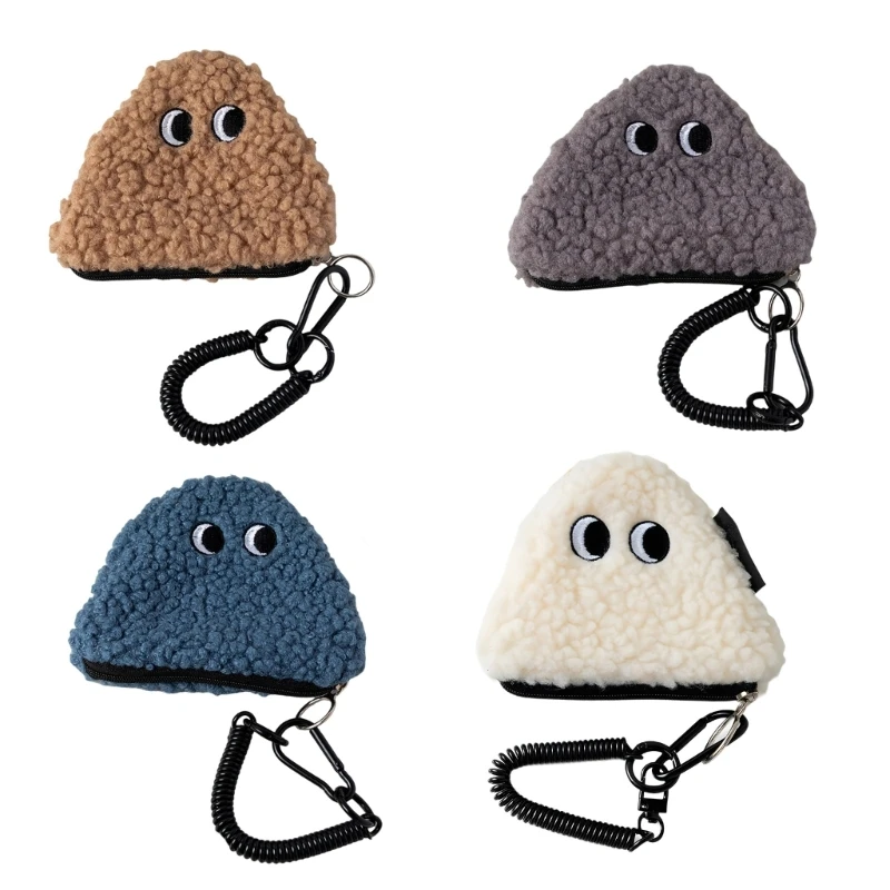340D Compact Onigiri Inspired Change Purse Storage Bag For Commuting And Daily Use
