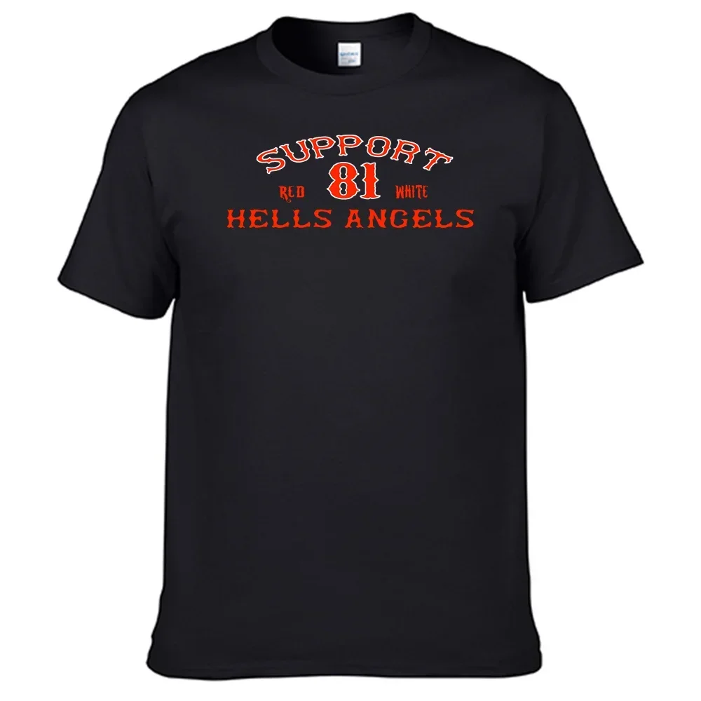 Support 81 Hells Angels T Shirt 100% Cotton Top Sales Shirt N08