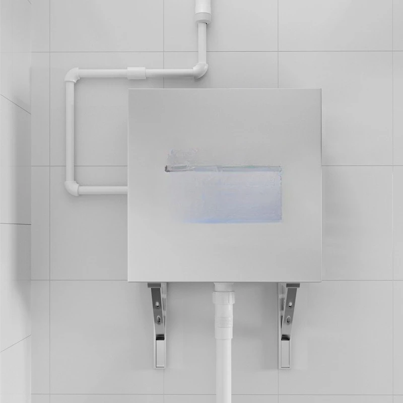 Public toilet 304 stainless steel squat pit automatic flushing tank wall-mounted