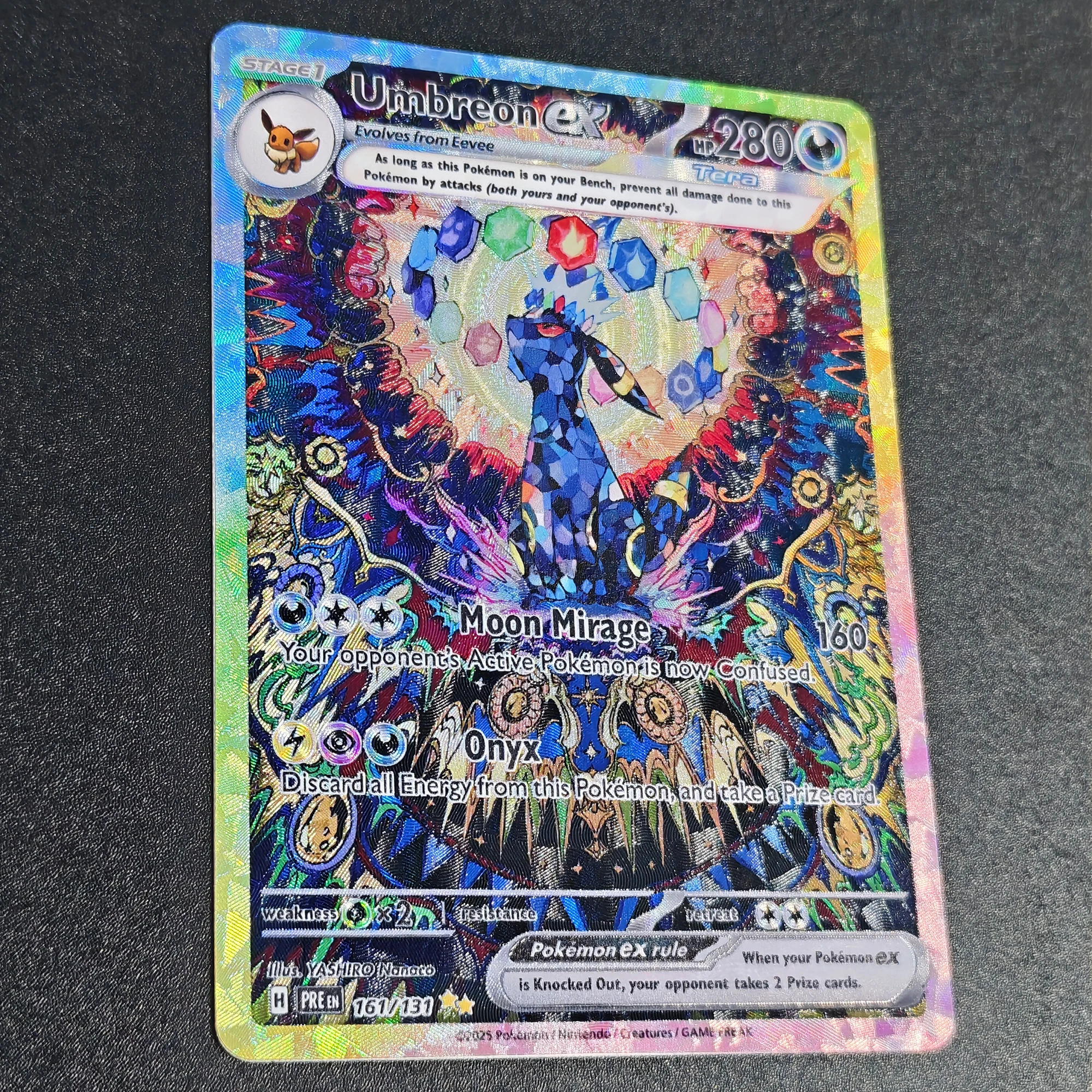 Diy Self Made Umbreon Ex High Quality Rare Texture English Flash Card Mew Lugia Charizard Classic Anime Collection Card