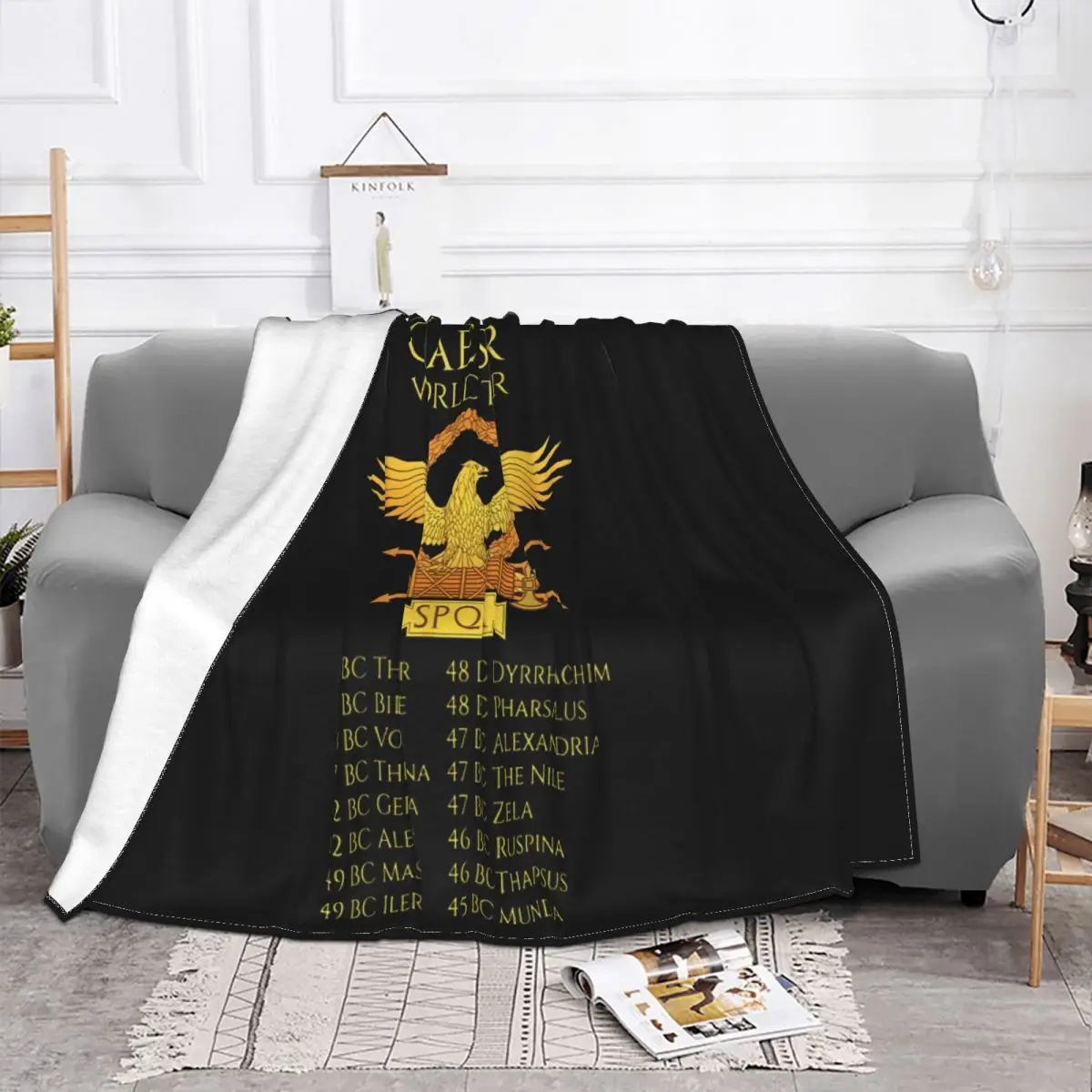 Roman Emblem Spqr Caesar Rome Funny Vintage Gift For Men Discount Tops Top Quality Female Throw Blanket