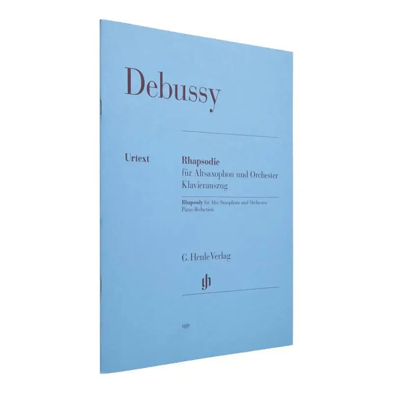 

HN989 Debussy Rhapsody For Alto Saxophone Heinemann ErnstGnter G Henle Verlag 9790201809892 Book