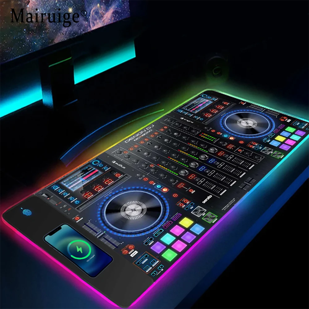 Xxl Mouse Mat Wireless Charging Pioneer DJ Controller Mixers Laptop Accessories Pc Gamer Complete Game Pad Gaming Room Desk Pad