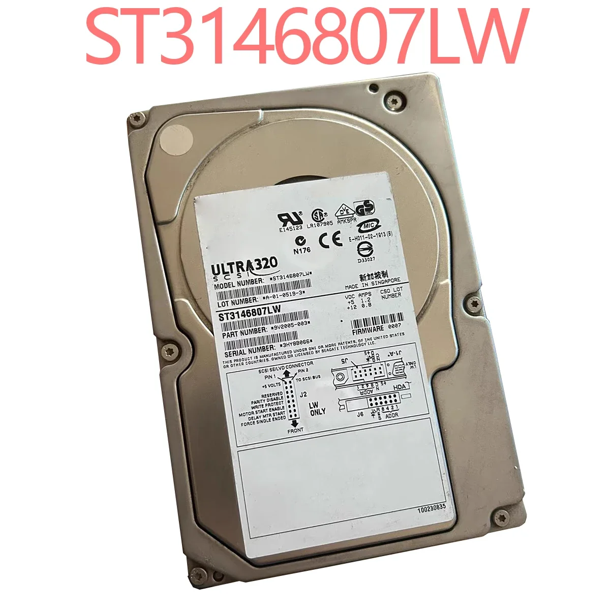 

1 Year Warranty Server Hard Drive ST3146807LW 146G 68Pin SCSI U320 10K