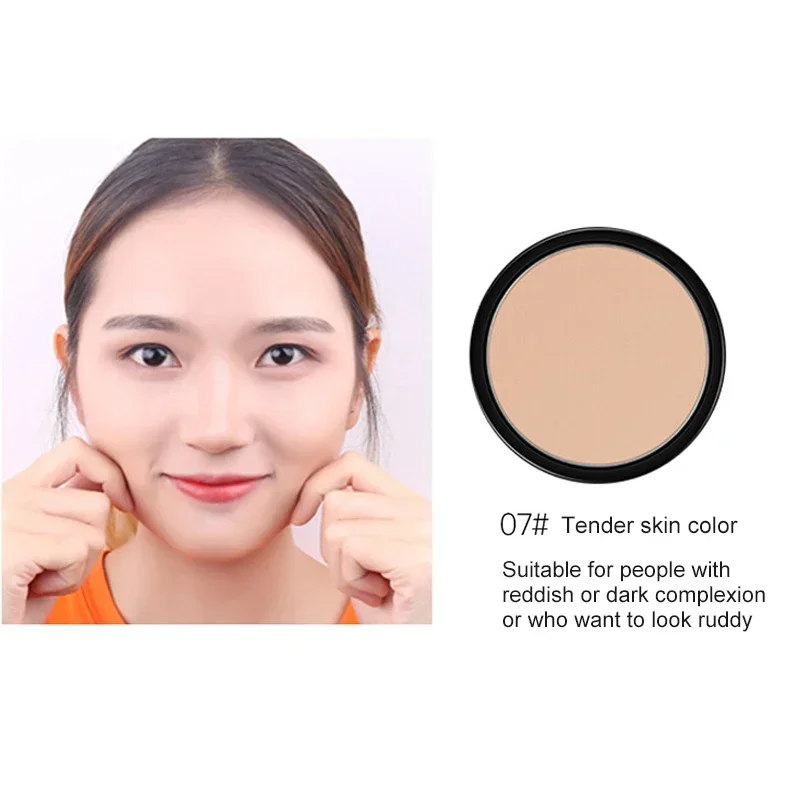 Pressed Powder Long Lasting Oil Control Face Foundation Waterproof Whitening Skin Finish Concealer