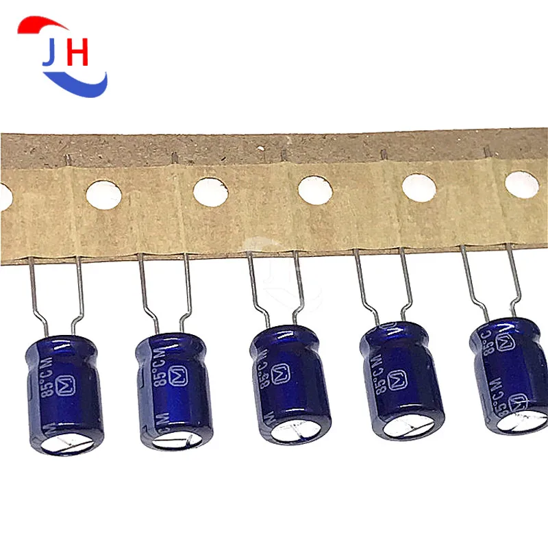 10PCS Aluminum Electrolytic Capacitor 25v330uf 8*11.5 M 85 Degree Blue Robe Audio 5.0mm Pin Distance 25V 330UF