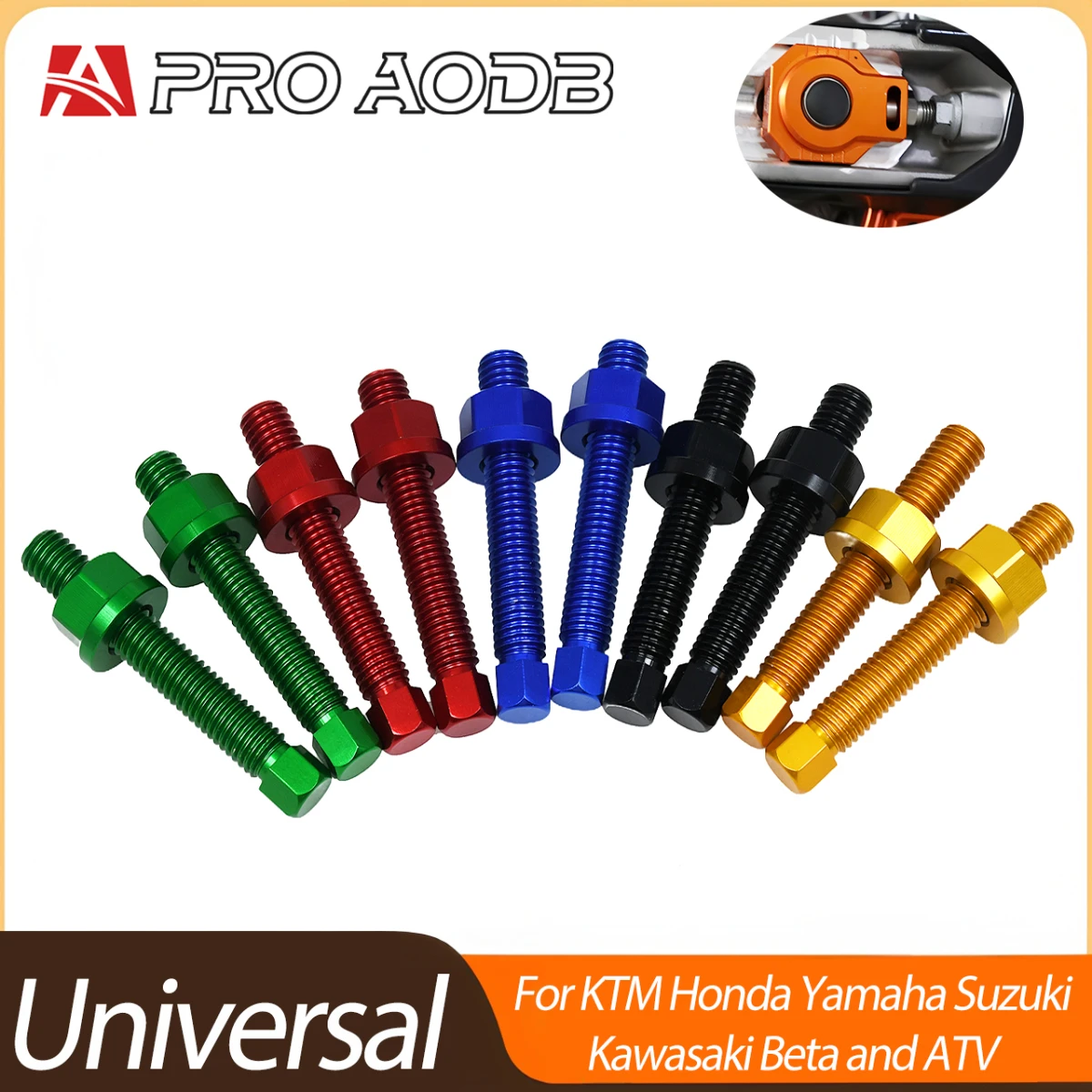 universalCNC Aluminum Alloy Rear Axle Blocks Chain Adjuster Bolt Kit For KTM Honda Yamaha Enduro Motocross Wheel Alignment Tools
