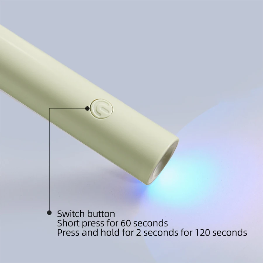مصباح فتحة تعزيز الأظافر الصغير المحمول، مصباح معالجة طلاء الأظافر الجل، مجفف أظافر لاسلكي، صغير ومريح #3