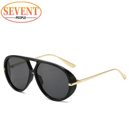 Oversized Oval Punk Pilot Sunglasses Women Big 2026 Luxury Brand Vintage Metal Frame Sun Glasses for Ladies UV400 Shield Eyewear - Image 12