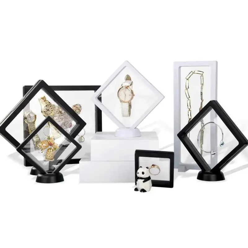 

PE Film Transparent Visible Jewelry Storage Box Ring Earring Box Bracelet Necklace Display Box Jewelry Dustproof Storage Box