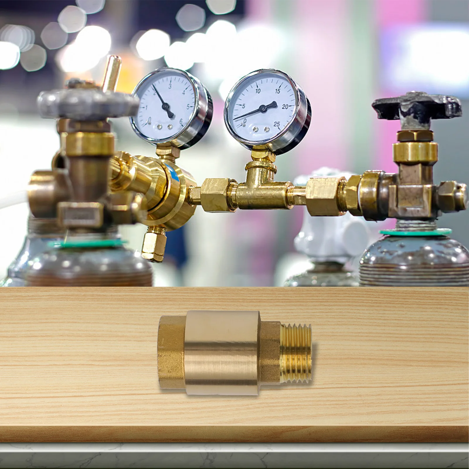 1pc Messing Rückschlagventil Innengewinde Rückfluss Prävention Rückschlagventile Für Messgeräte Einfache Installation