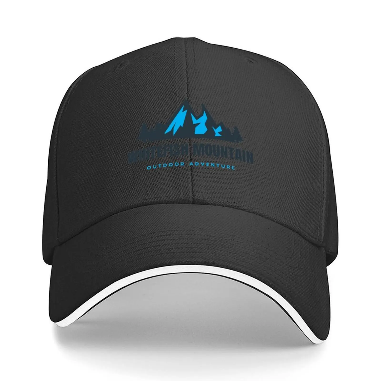 

Whitefish Mountain in Montana, USA, North America - Mountain Outdoor Adventure Snowboard Ski Hiking Vintage Logo Baseball Cap