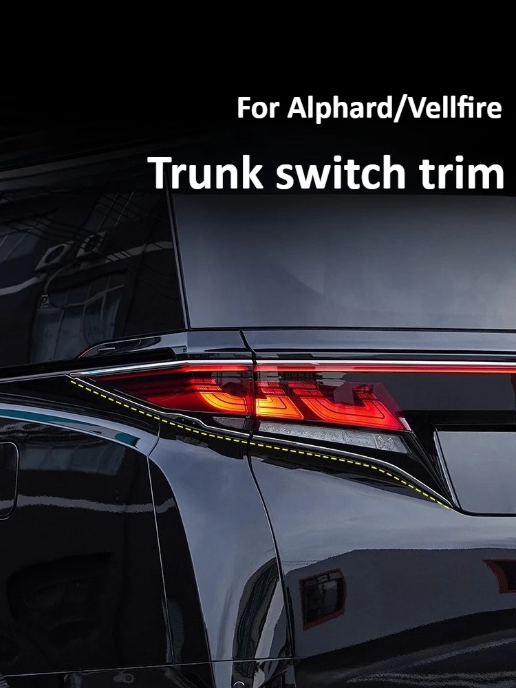 ForToyota 40 series Alphard/Vellfire Tailgate decorative strip trunk switch decorative strip electroplated exterior bright strip