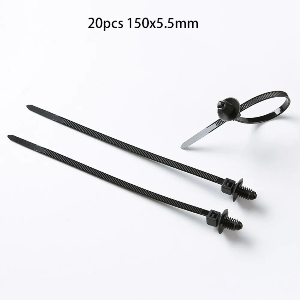 20/50100Pcs Multipurpose Nylon Universal Cable Tie Buckle Self-Locking Nylon Buckle Heavy Duty Nylon Zip Ties Cable Tie Retainer