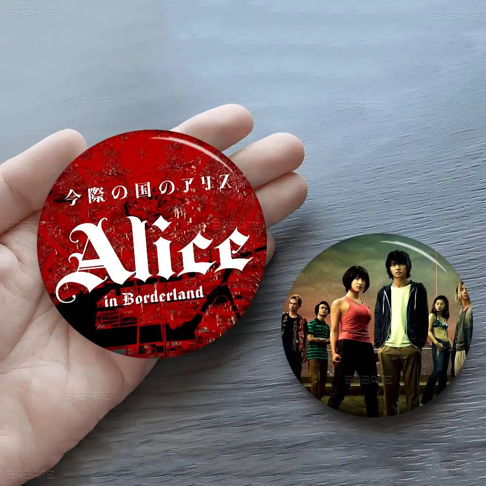 Hot TV Alice In Borderland Anime Brooches Cute Cartoon  Badge Jacket Jeans Lapel Pin Gift Accessorie