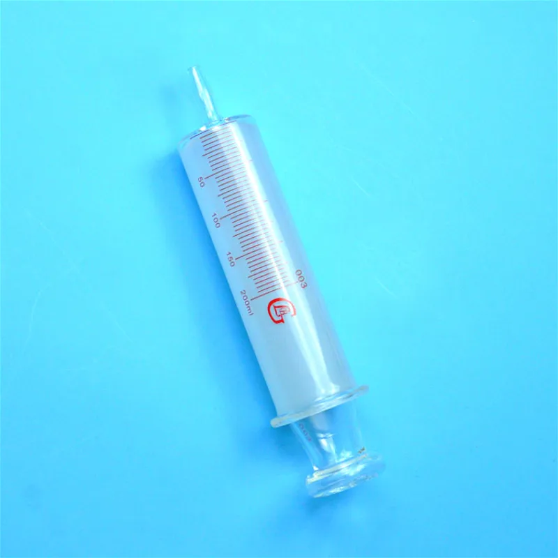 Glass Syringes Glass Enema Sausage Device Large Caliber Glass Sample Extractor Injector 150ml/200ml/300ml/500ml