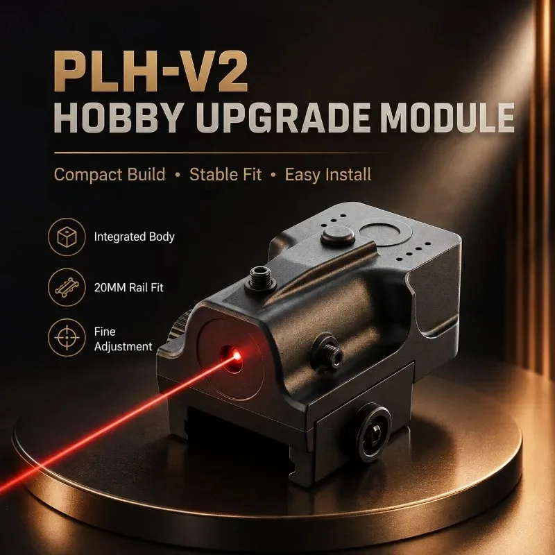 Light‑Weight Hobby‑DIY Positioning Decor Part, High‑Precision Fine‑Adjust Red‑beam Unit Fits Universal 20mm Rail