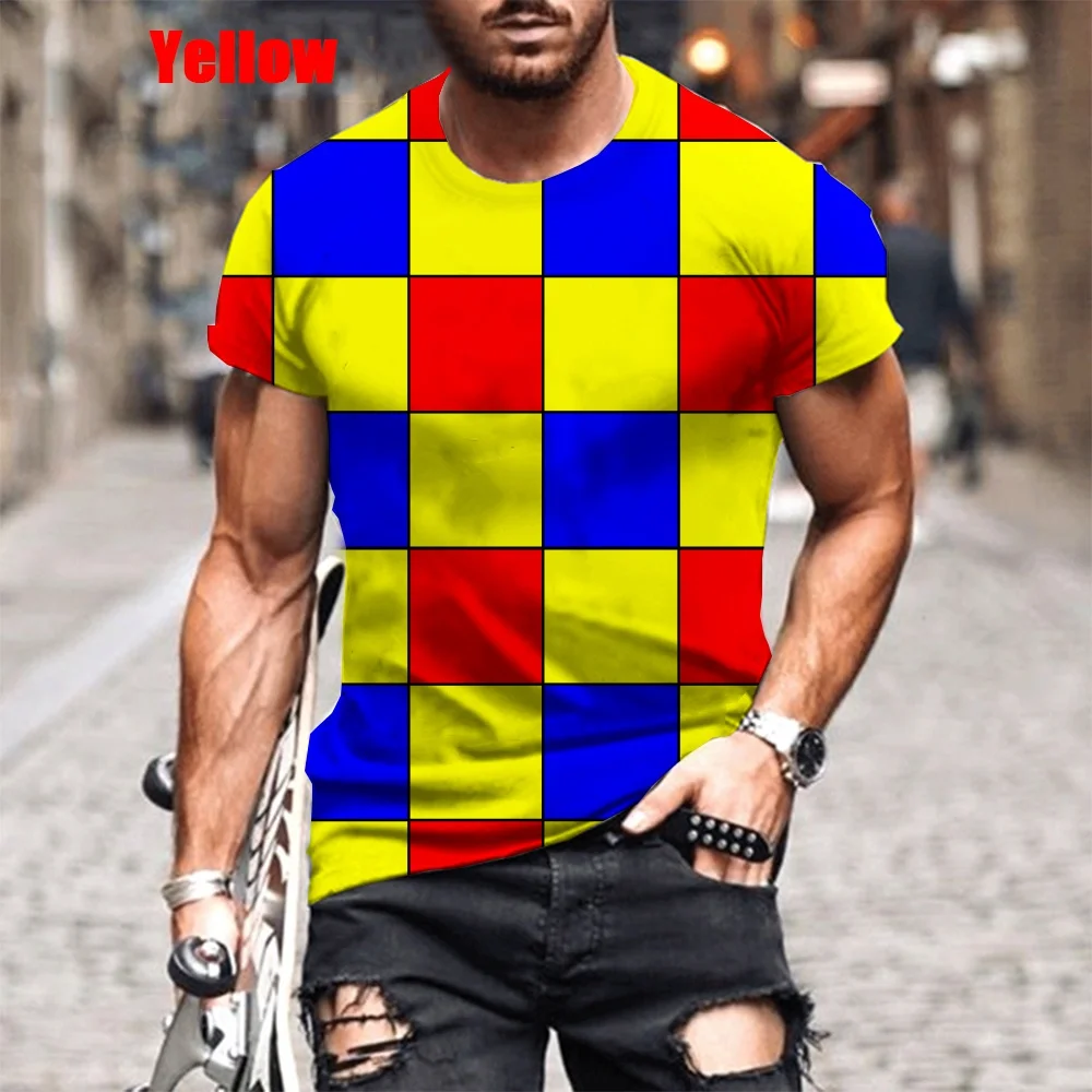 New Summer Hot Sale Square Men's/women's Fashion Slim T-shirt 3D Printing T-shirt Short-sleeved T-shirt