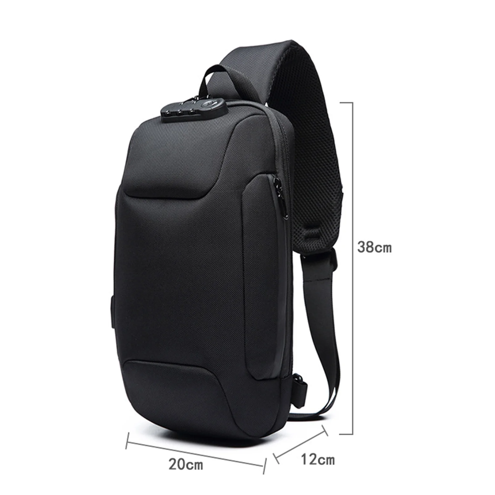 

1PC Anti Theft Sling Bag - Crossbody, Chest Bag, Daypack USB Charging Port,Waterproof - for Travel, Hiking, Daily Use - Shoulder