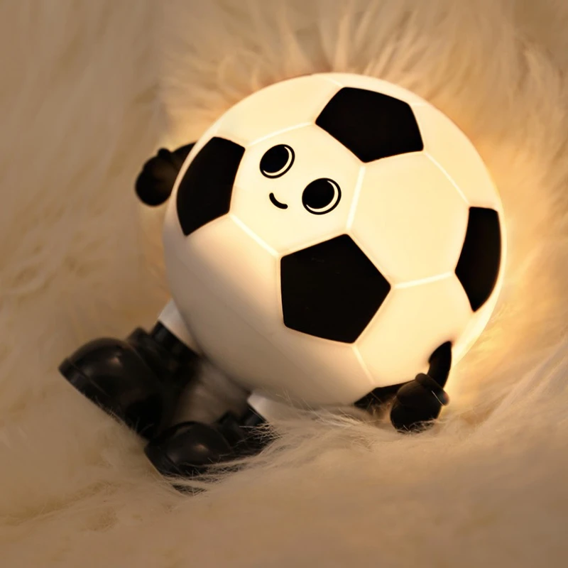Creative Football Night Light Usb Charging Atmosphere Light Soccer Beside Lamps