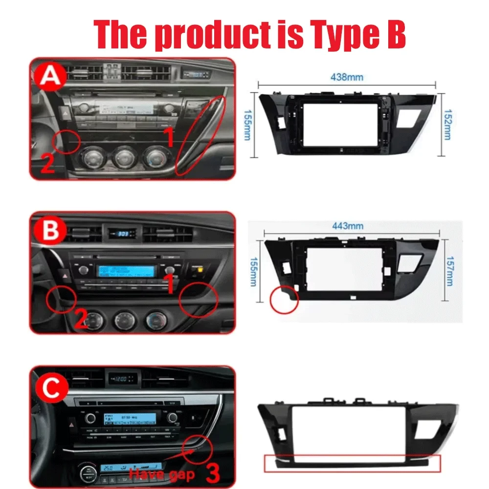 Android 15 Radio del coche para Toyota Corolla 11 2012 - 2016 reproductor de vídeo Multimedia navegación estéreo GPS No 2din