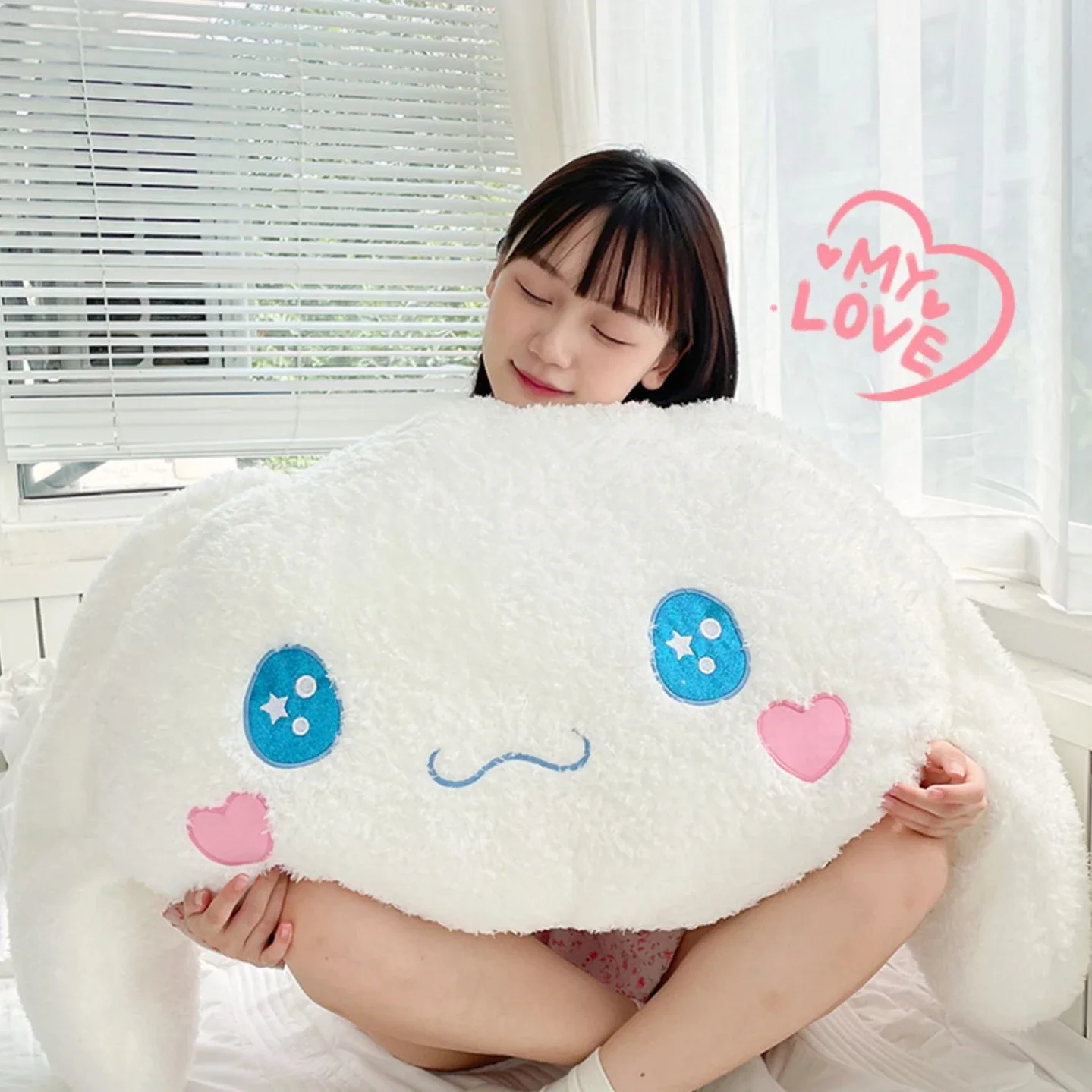 

Очень мягкая плюшевая игрушка Cinnamoroll большого размера в японском стиле, мягкая аниме-плюшевая пушистая подушка для спины, декоративная подушка для дивана