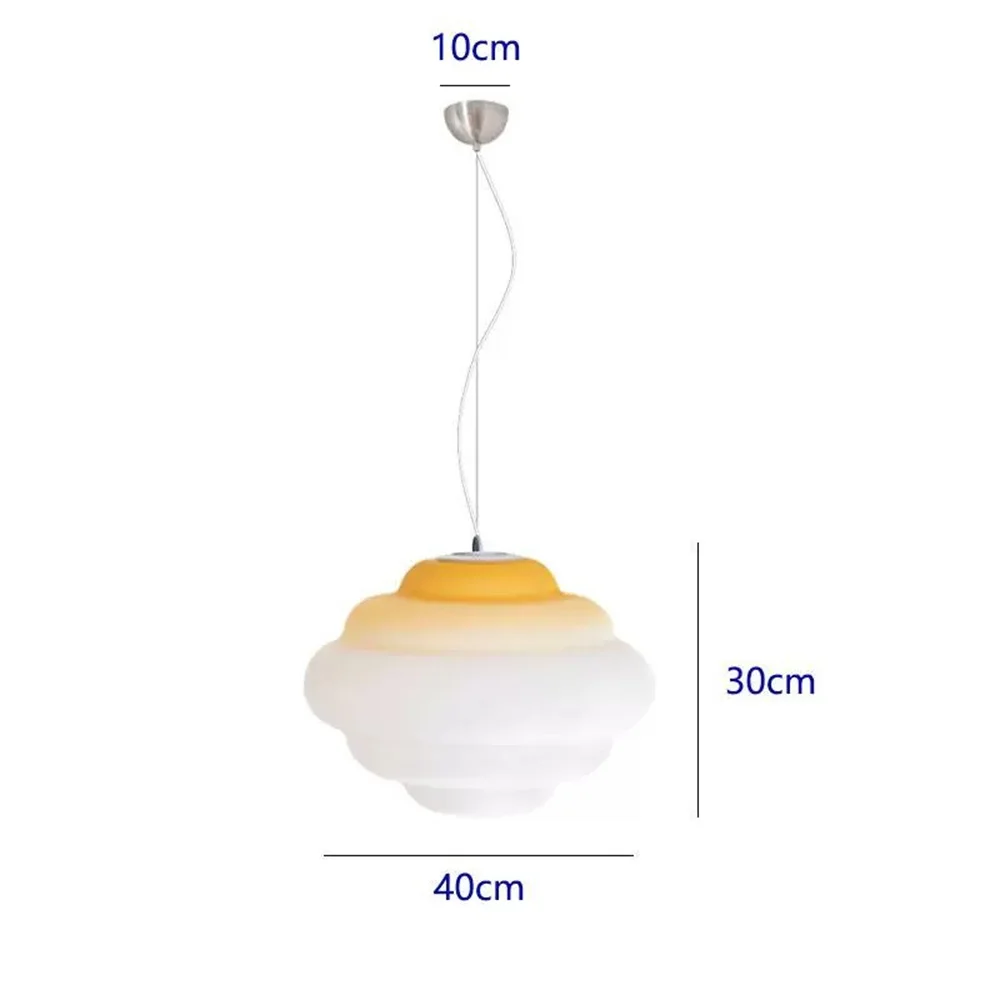 Nordic Ins Cream Style Glass Led Pendant Lights For Hotel Bedroom Living Room Kindergarten Home Decor