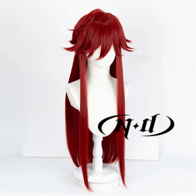 شعر مستعار أسود بتلر تأثيري ، الزنجبيل الثاني ، أنيمي ، Kuroshitsuji ، شعر أحمر غامق طويل ، شعر مستعار للكون الهزلي ، هالوين