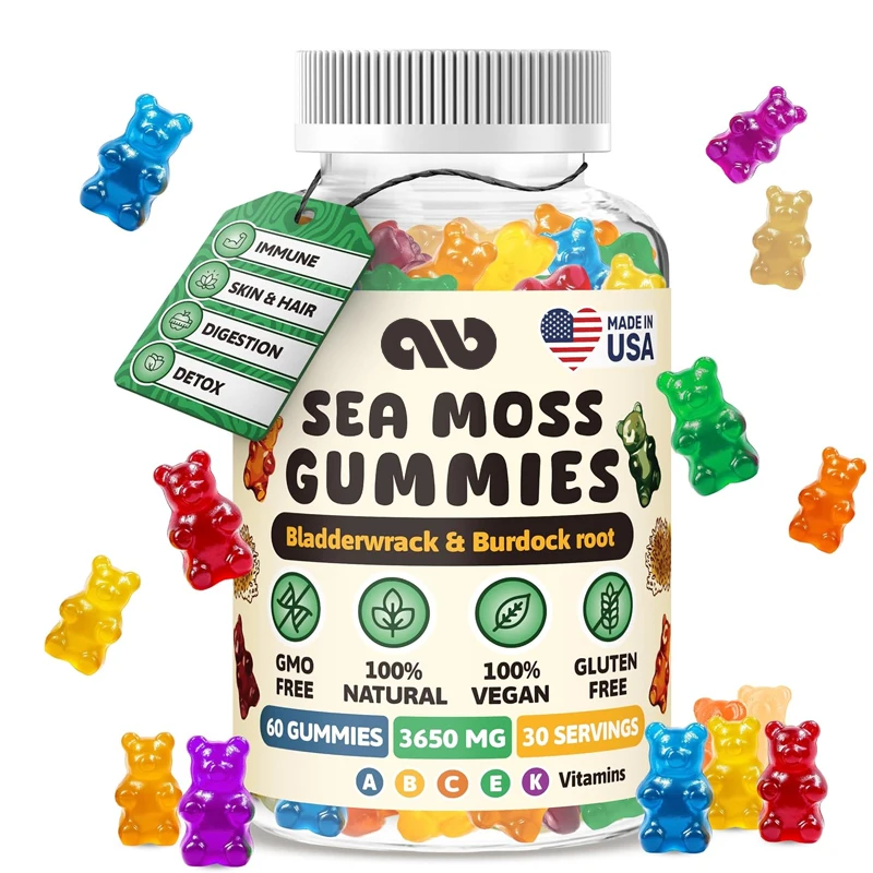 

Adult and children's seaweed gummies -60 gummies, enhance immunity, healthier skin and hair, detoxify