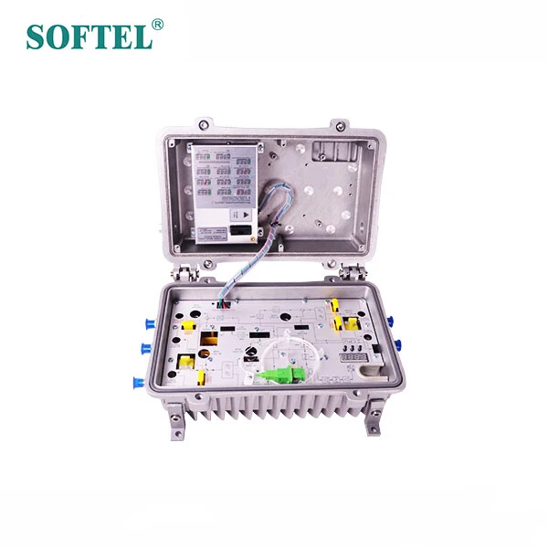 Softel 4 Way Output Catv Fiber Optic Receiver عقدة بصرية خارجية مع AGC