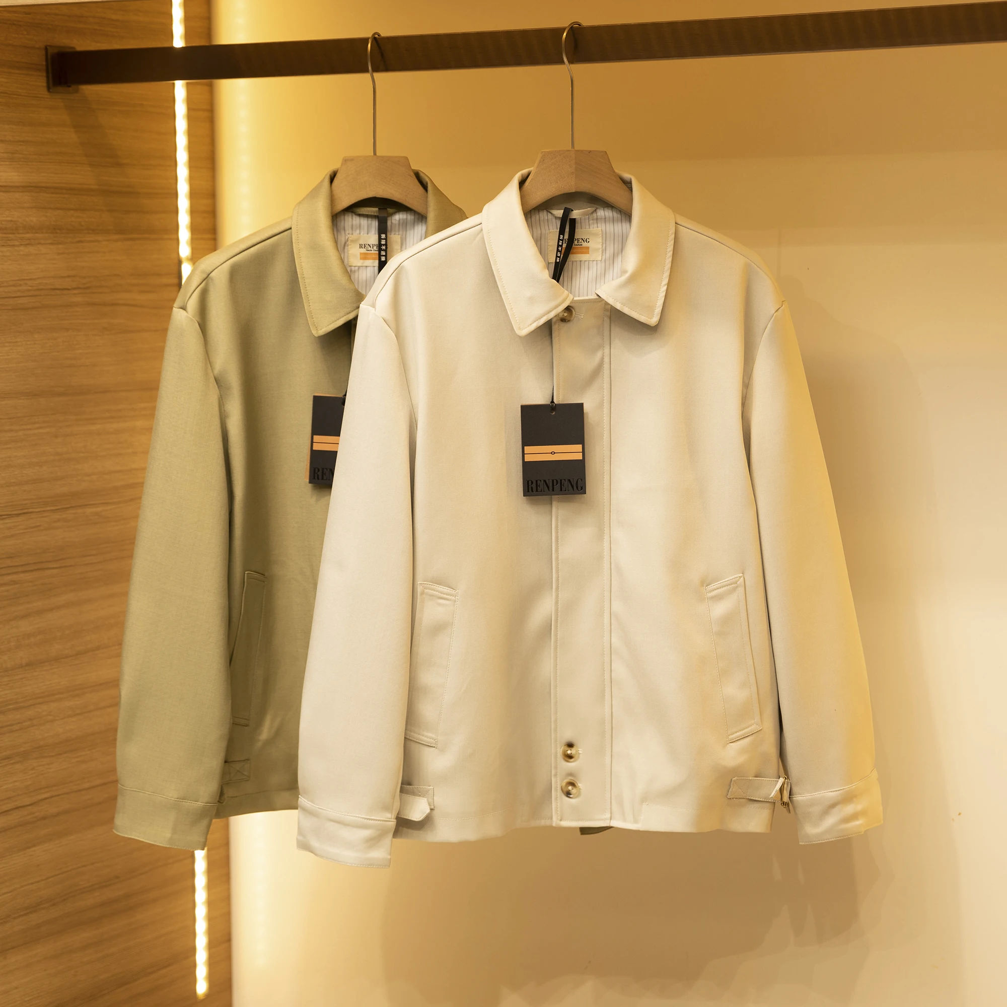 

Мужская деловая повседневная куртка с воротником в стиле Old Money, с длинным рукавом, стандартного кроя, стандартной длины, верхняя одежда для весеннего сезона