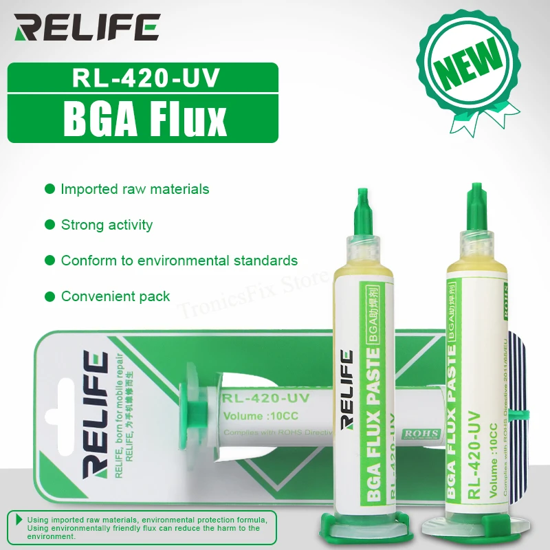 RELIFE RL-420 BGA Soldering Paste for Mobile Phone Repair No Residue and No Cleaning Strong Activity Welding Flux