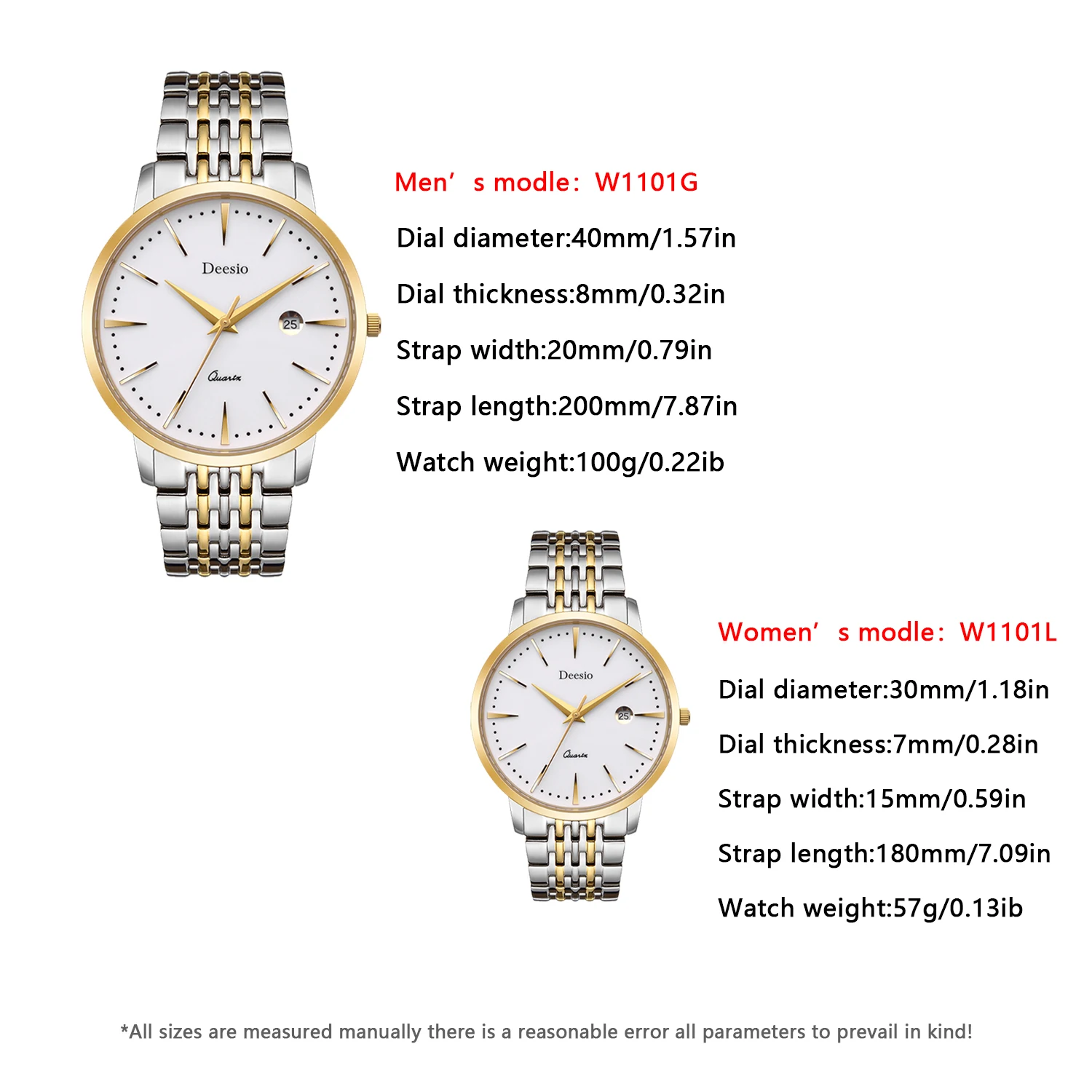 Deesio Brand Design Movimento giapponese Orologio al quarzo Impermeabile Moda Casual Business Coppia Orologi AnniversarioRegali