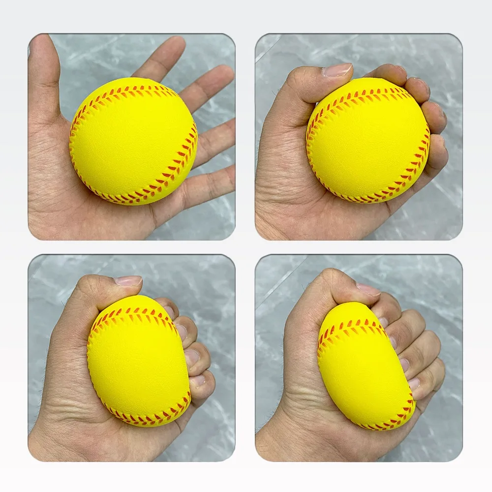 Durable PU Soft Baseball Elastic Squeeze Training Balls Softball Batting Practice