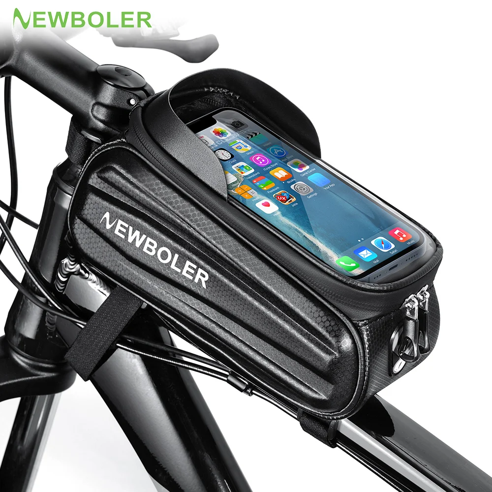 NEWBOLER Bicycle Bag 2L Waterproof Touch Screen Bicycle Bag Top Front Pipe Rack MTB Road Bicycle Bag Bicycle Accessories