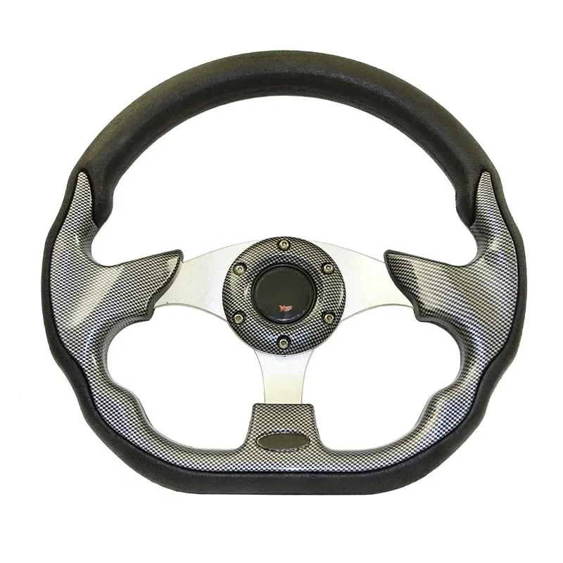 12.5 inch 320mm Universal PU Leather Racing JDM Sports Auto Car Steering Wheel  Horn Button 6-Hole Steering Whee with logo