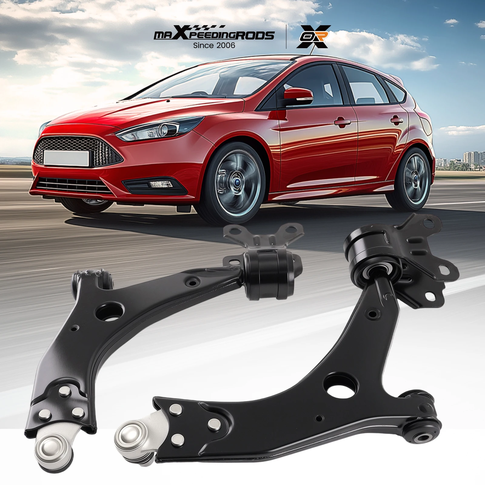 MaXpeedingrods 2x Front Lower Wishbone Control Arms Right + Left For Ford Focus Mk3 2011-2015